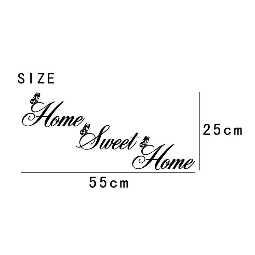 Home Sweet Home Wall Decal for Living Room and Bedroom